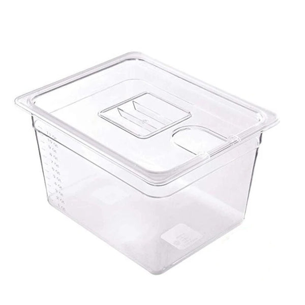 Sous Vide Container with Lid for Low-Temperature Cooking